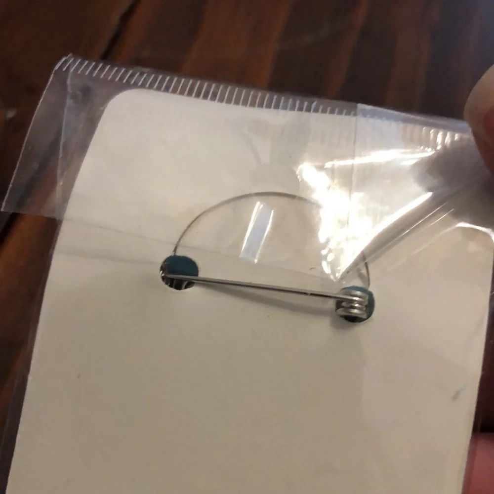 Teal watch pin